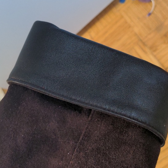 Purple leather and suede coat - Picture 5 of 6